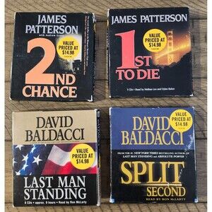 Lot of 4 James Patterson and David Baldacci Audiobooks Books on CD